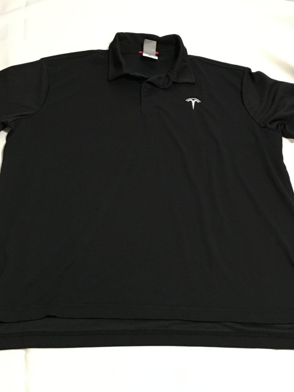 Tesla Motors Polo Shirt Men's XL Black Embroidered Logo Official Elon Musk